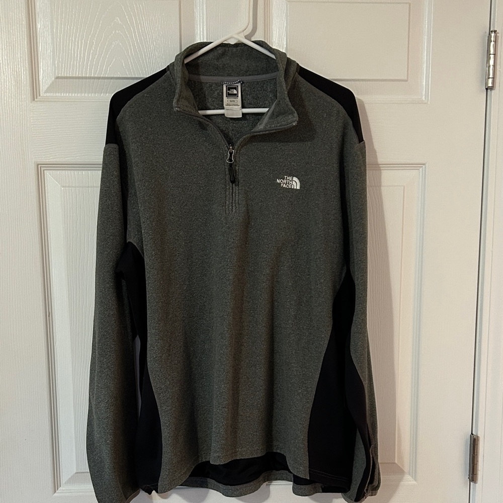 The North Face Men's Charcoal and Black Zip-Up Sweater